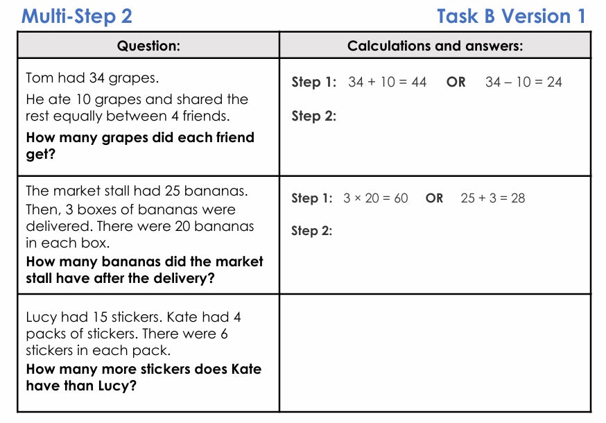 Deconstructing Word Questions - Y4